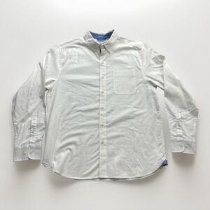 Tommy Bahama  Button Up Long Sleeve Shirt Men's M White Lightweight Cotton EUC